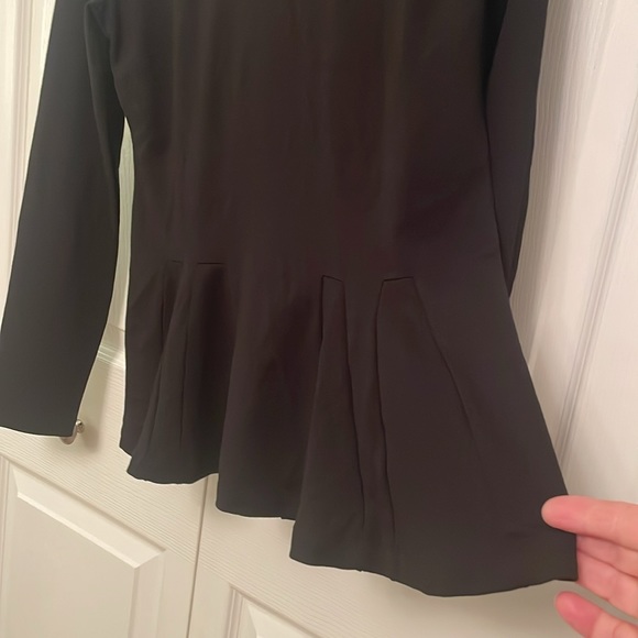 PHILOSOPHY Republic Clothing Black Dressy Top with Back Zipper & Flare Waist - Picture 3 of 11